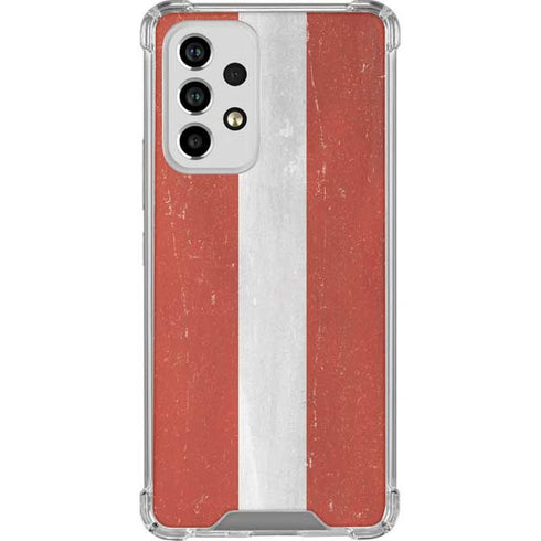 Latvia Flag Distressed Galaxy A53 5G Clear Case